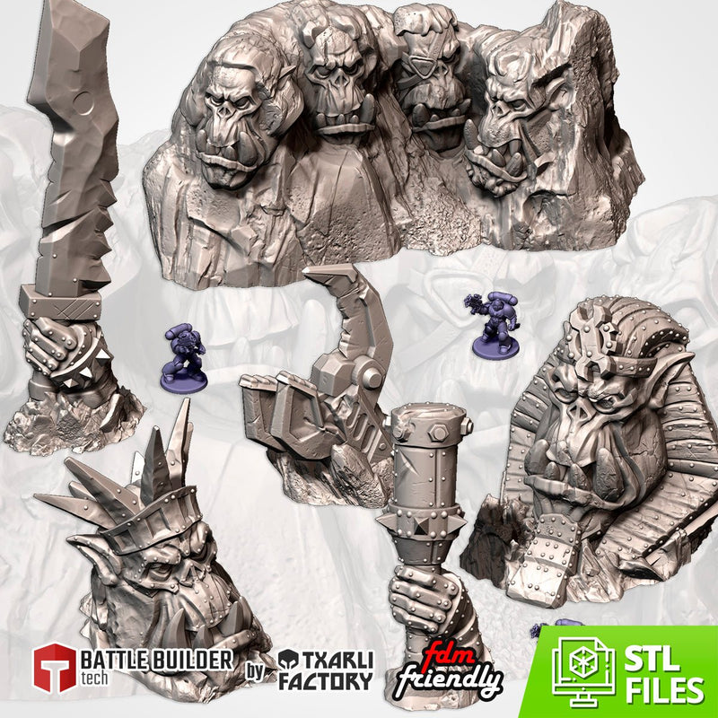 Orcish Monuments 3D printed terrain view 1