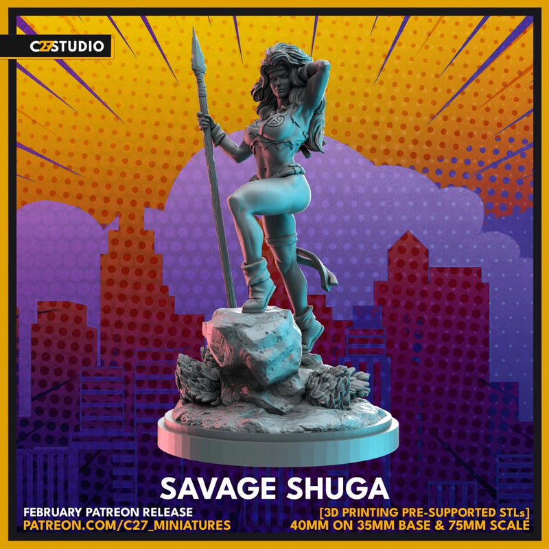 Savage Lands Rogue Marvel MCP-compatible resin miniature by C27 Studios - product image 1