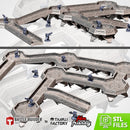Modular Trenches / Walkways Sci-Fi 3D printed terrain view 1