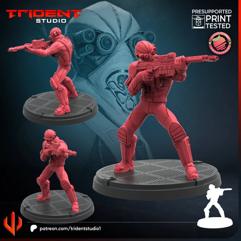 HYDRA Snipers Marvel MCP-compatible 40mm resin proxy miniature by Trident Miniatures - product image 1