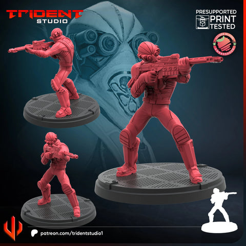 HYDRA Snipers Marvel MCP-compatible 40mm resin proxy miniature by Trident Miniatures - product image 1