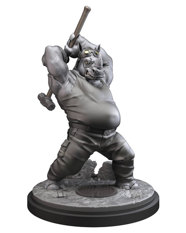 Rocksteady TMNT MCP-compatible resin miniature by C27 Studios - product image 1