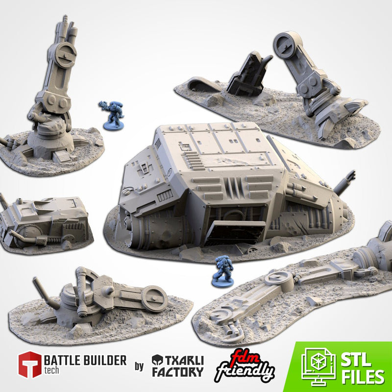 Robot Dog 3D printed terrain view 1