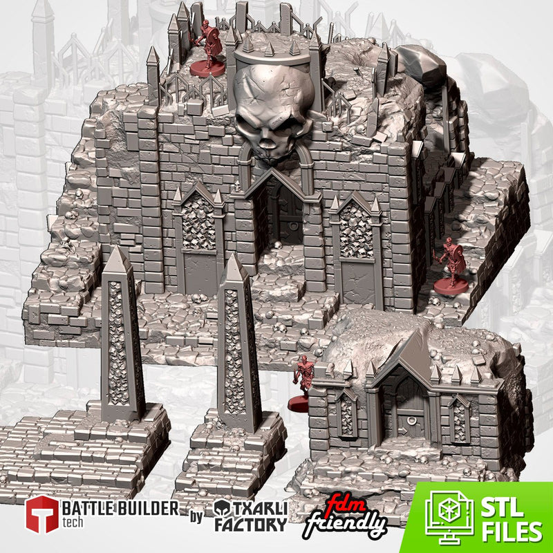 Cursed Mausoleum 3D printed terrain view 1