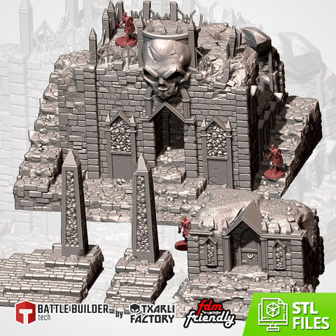 Cursed Mausoleum 3D printed terrain view 1