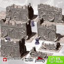 Infected Ruins GW 10th 3D printed terrain view 1