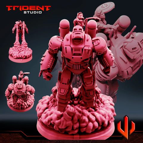 Captain Carter And HYDRA Stomper Marvel MCP-compatible 40mm resin proxy miniature by Trident Miniatures - product image 1