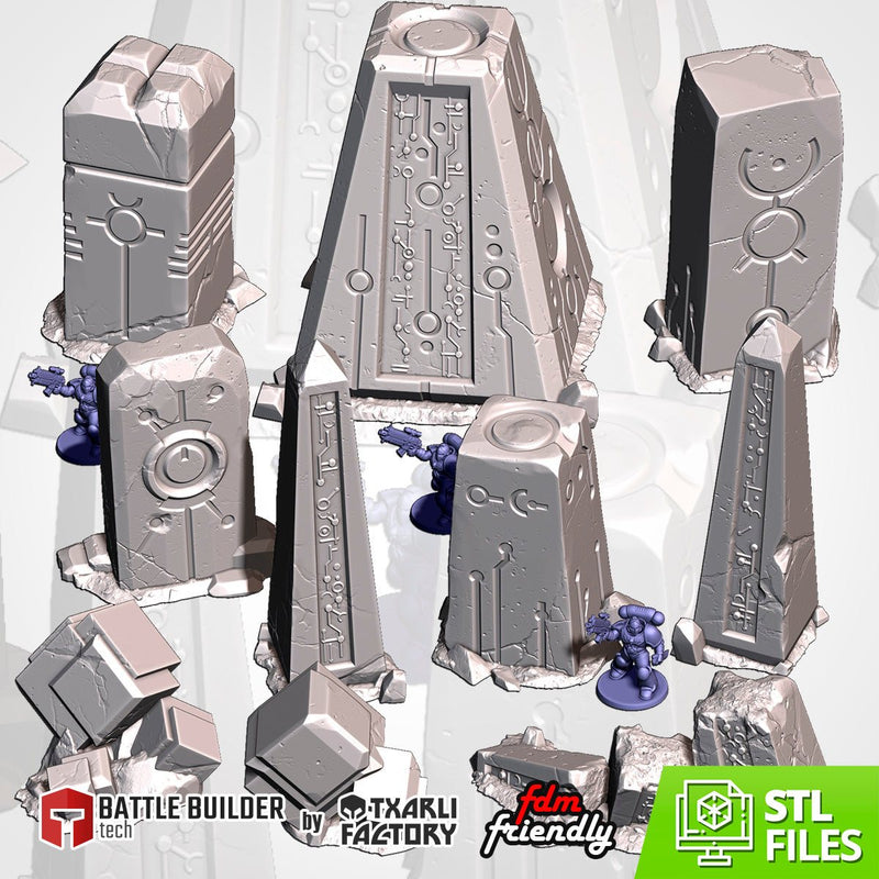 Xenos Monoliths 3D printed terrain view 1
