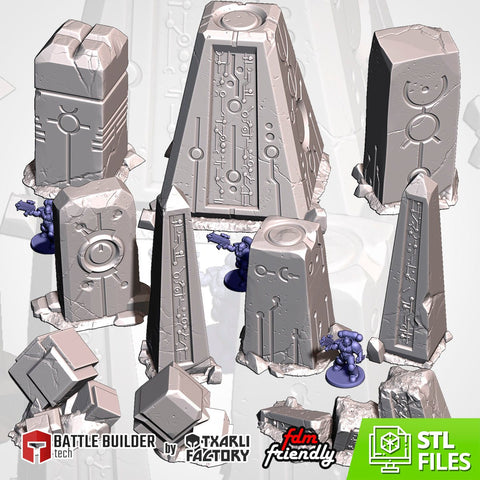 Xenos Monoliths 3D printed terrain view 1