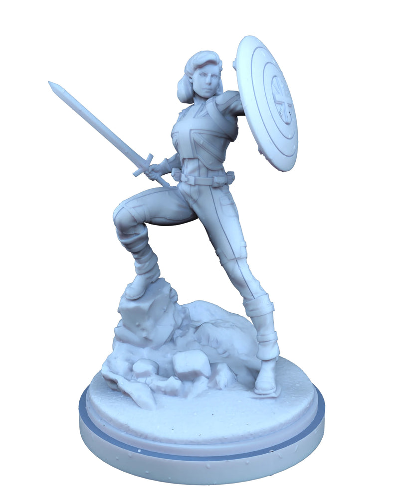 Captain Britain (Peggy Carter) Marvel MCP-compatible resin miniature by C27 Studios - product image 1