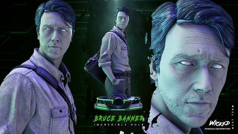Bruce Banner Bust resin bust kit view 1