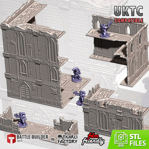 Cathedral Ruins UKTC 3D printed terrain view 1