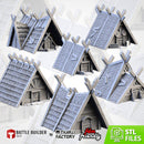 Viking Houses 3D printed terrain view 1