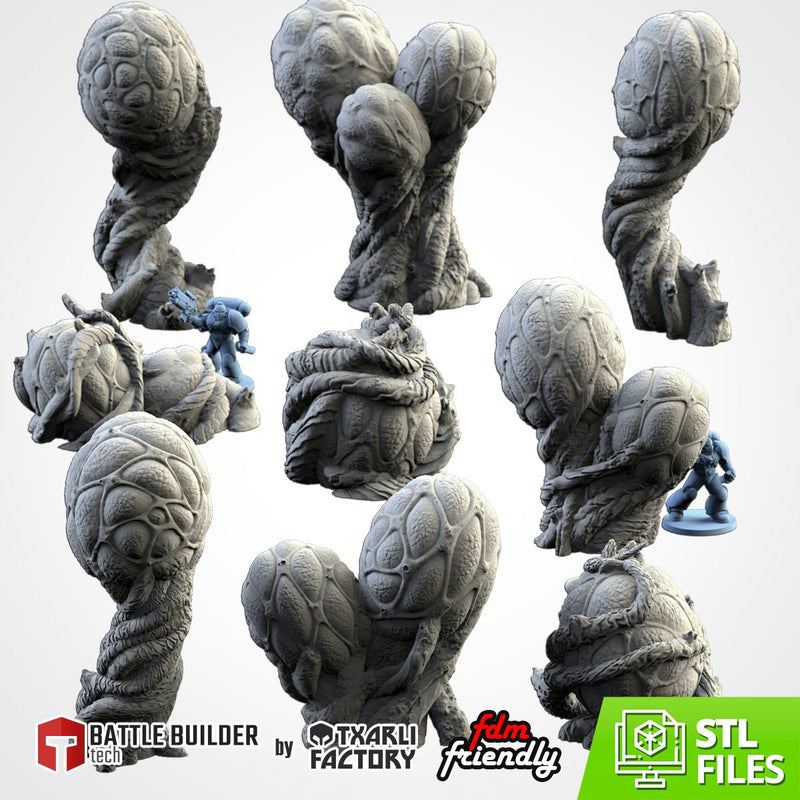 Alien Plants 3D printed terrain view 1