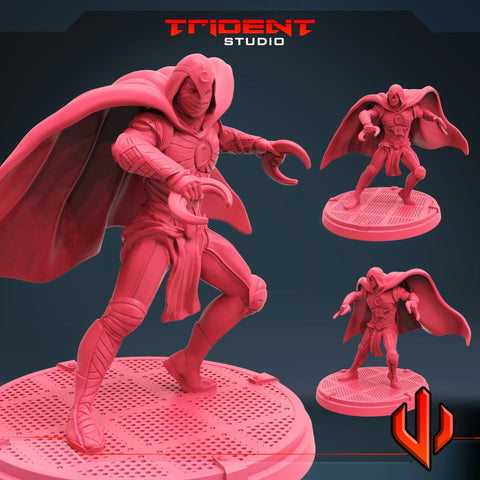 Moon Knight - Sculpt C Marvel MCP-compatible 40mm resin proxy miniature by Trident Miniatures - product image 1
