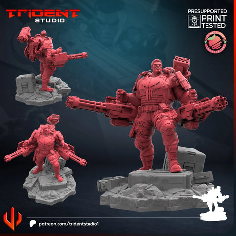 Punisher Rivals Marvel MCP-compatible 40mm resin proxy miniature by Trident Miniatures - product image 1