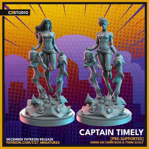 Cpt/Ms. Marvel Marvel MCP-compatible resin miniature by C27 Studios - product image 1
