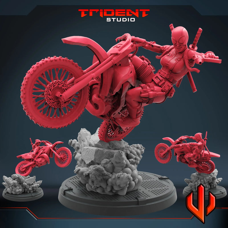 Gwenpool Masked Marvel MCP-compatible 40mm resin proxy miniature by Trident Miniatures - product image 1