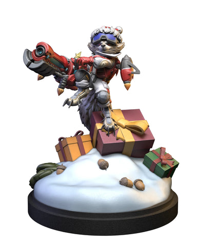 Rocket Raccoon Christmas Marvel MCP-compatible resin miniature by C27 Studios - product image 1
