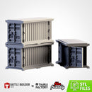 Containers 3D printed terrain view 1