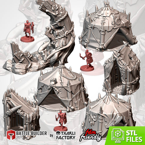 Goblin Camp 3D printed terrain view 1