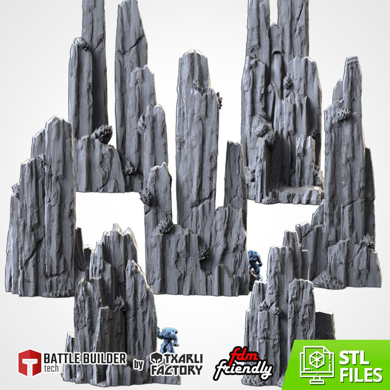 High Mountains 3D printed terrain view 1
