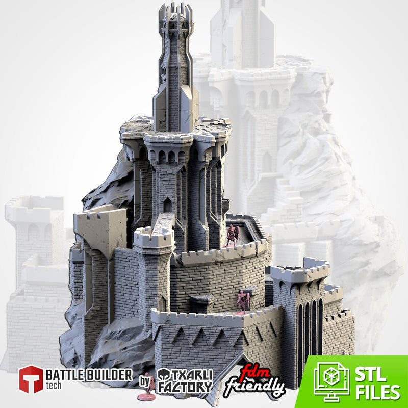 Dark Fortress 3D printed terrain view 1