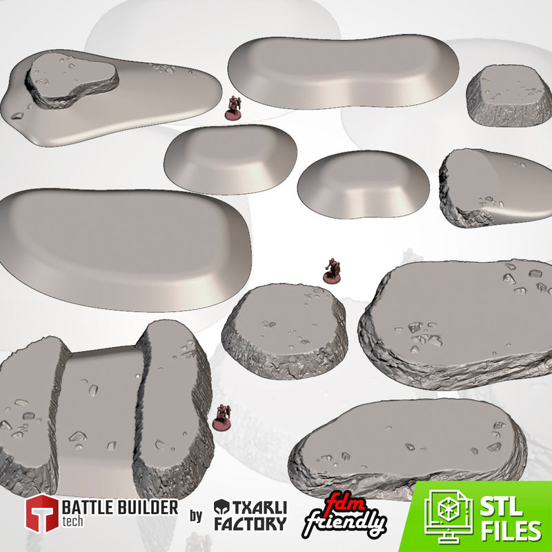 Classic Hills 3D printed terrain view 1