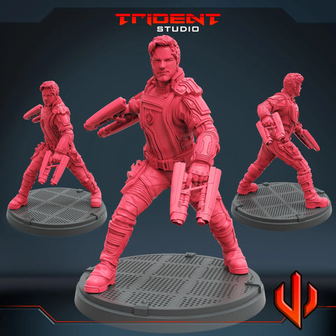Starlord - Sculpt A Marvel MCP-compatible 40mm resin proxy miniature by Trident Miniatures - product image 1