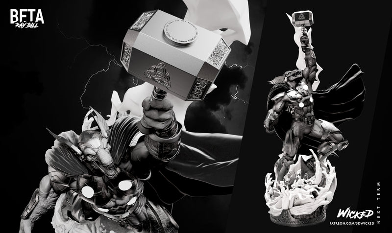 Beta Ray Bill Sculpture resin statue kit view 1