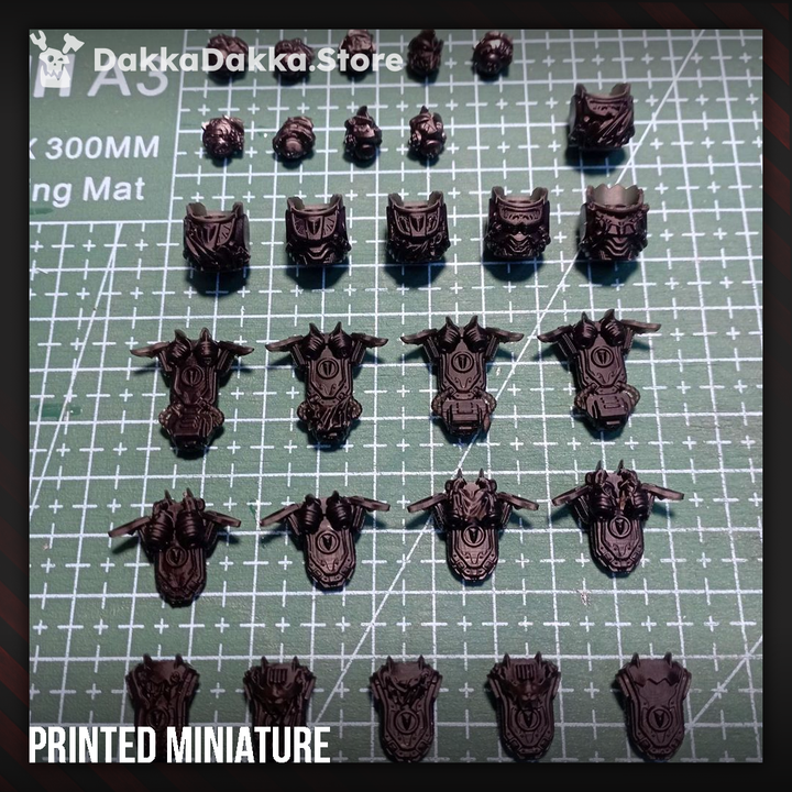 White Megalodon Clan Build Kit - Prime Armored Battleline Squad of Space Knights - DakkaDakka Resin Build Kit - image 1