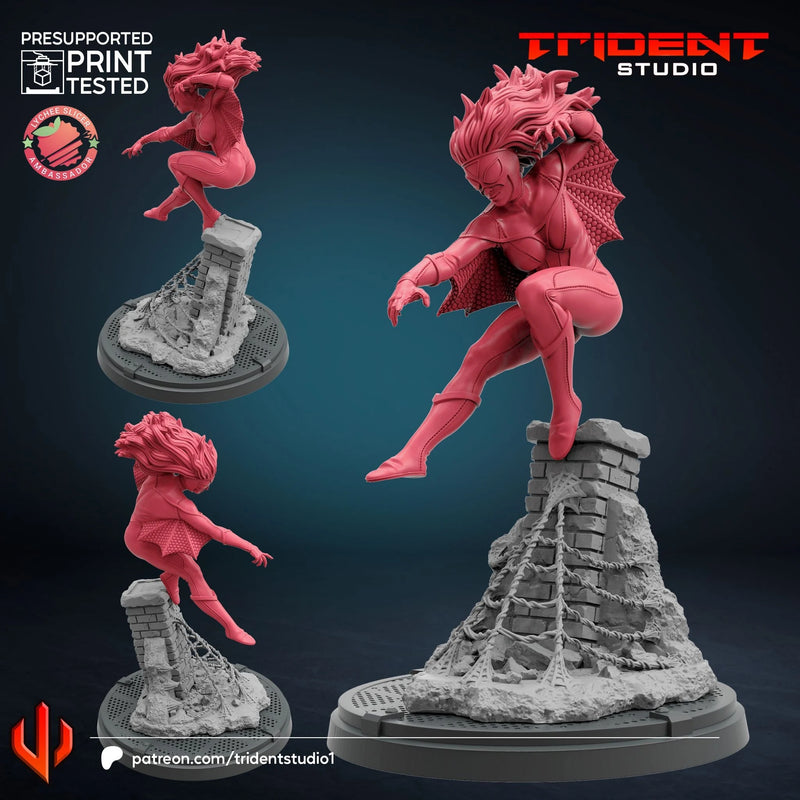 Spider Woman Marvel MCP-compatible 40mm resin proxy miniature by Trident Miniatures - product image 1
