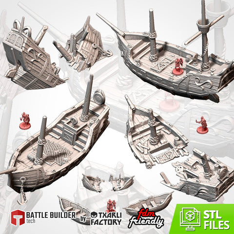 Ships Aground 3D printed terrain view 1
