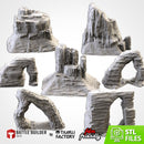 Desert Mountains 3D printed terrain view 1