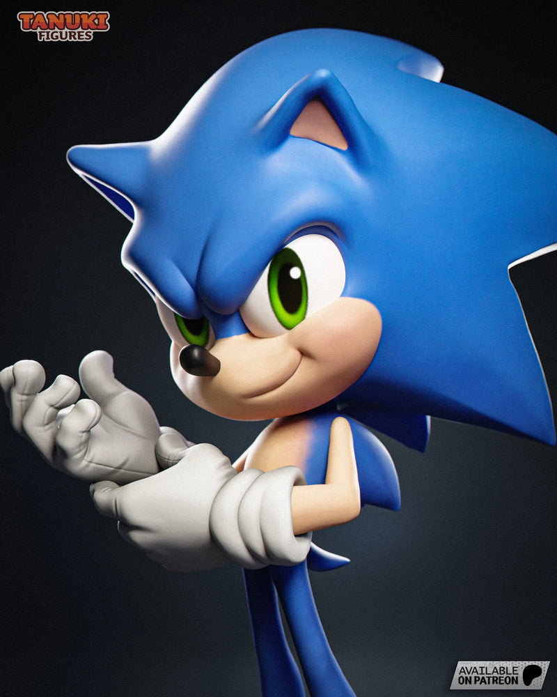 Sonic Toon Resin Figure - Toon view 1