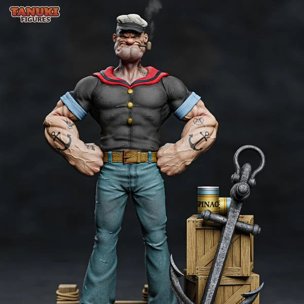 Popeye Resin Statue & Bust - Full Size view 1