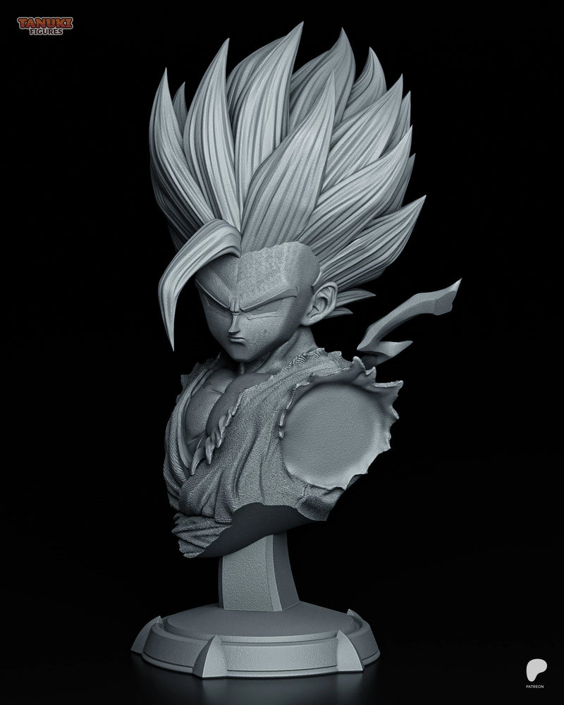 Gohan SSJ2 Resin Statue & Bust - Bust view 1