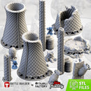 Nuclear Plants 3D printed terrain view 1