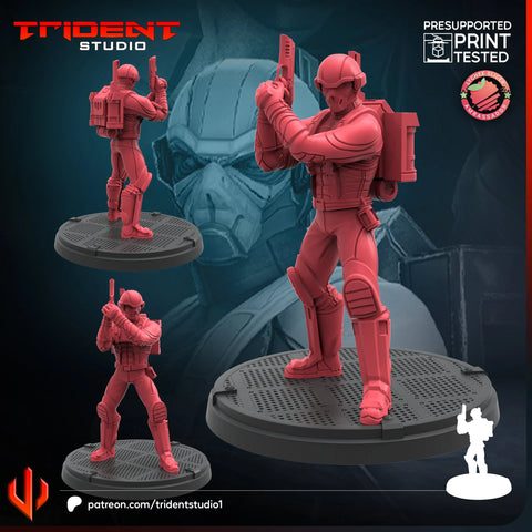 HYDRA Scientist Marvel MCP-compatible 40mm resin proxy miniature by Trident Miniatures - product image 1