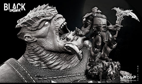 Cull Obsidian Sculpture resin statue kit view 1