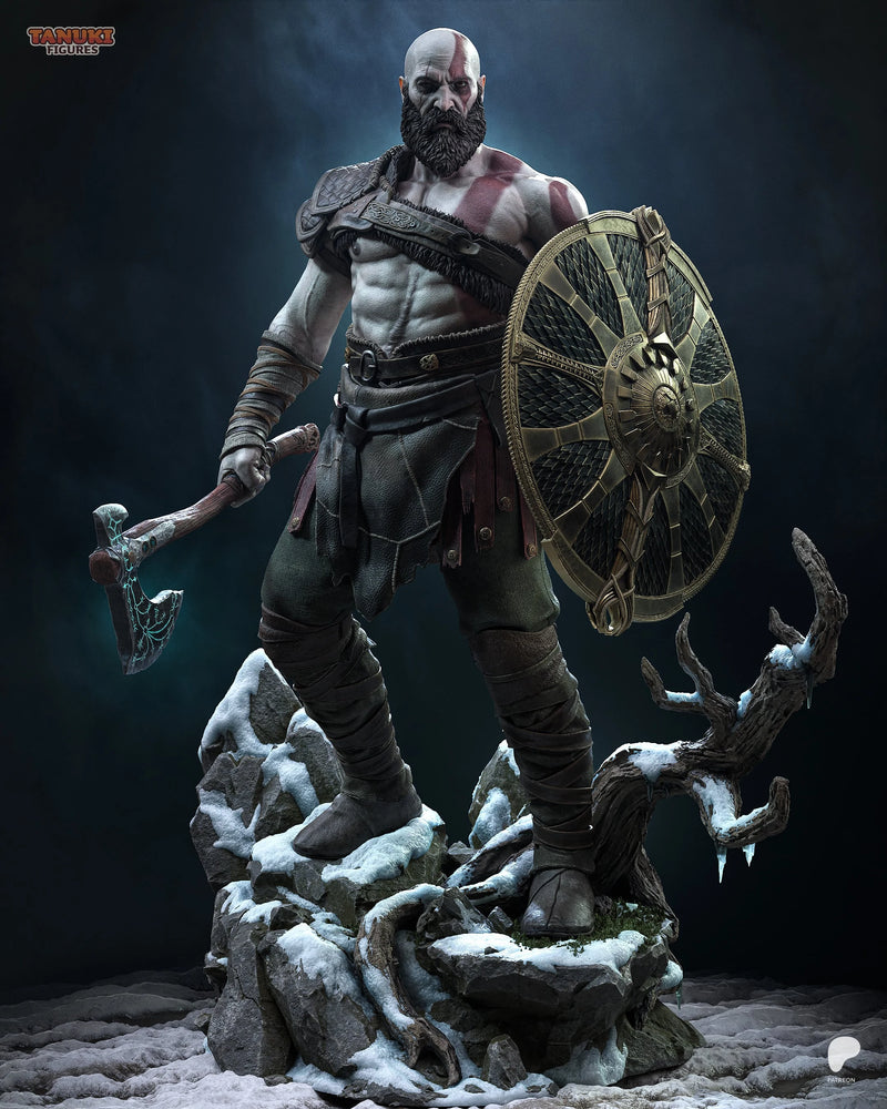 Kratos (2018) Resin Statue & Bust - Full Size view 1