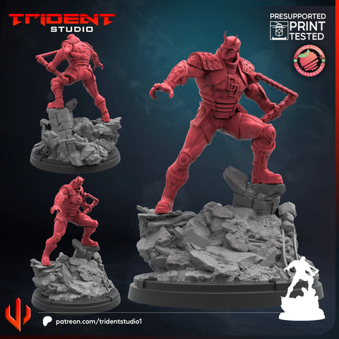 Daredevil Rivals Marvel MCP-compatible 40mm resin proxy miniature by Trident Miniatures - product image 1