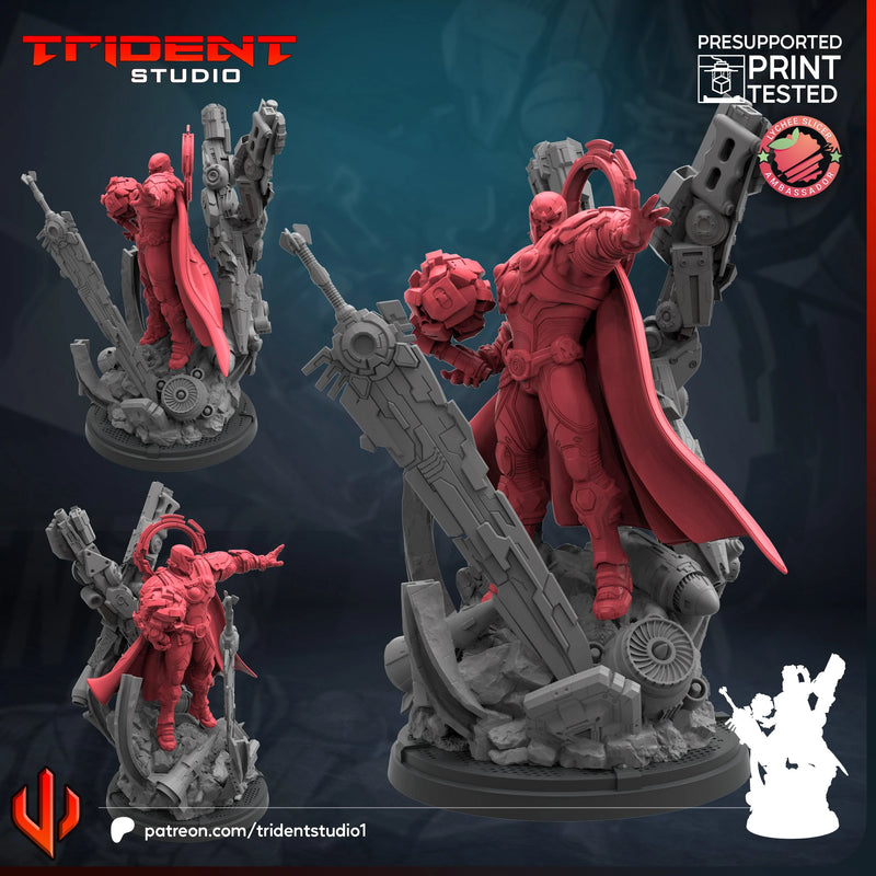 Magneto Rivals Marvel MCP-compatible 40mm resin proxy miniature by Trident Miniatures - product image 1