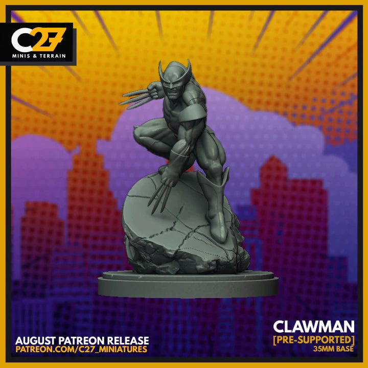 Wolverine Marvel MCP-compatible resin miniature by C27 Studios - product image 1