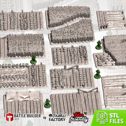 Crops 3D printed terrain view 1