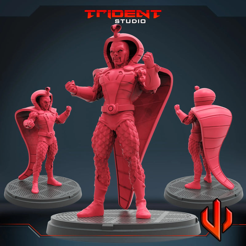 King Cobra Marvel MCP-compatible 40mm resin proxy miniature by Trident Miniatures - product image 1