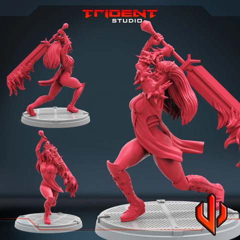 Magik Phoenix - Sculpt A Marvel MCP-compatible 40mm resin proxy miniature by Trident Miniatures - product image 1