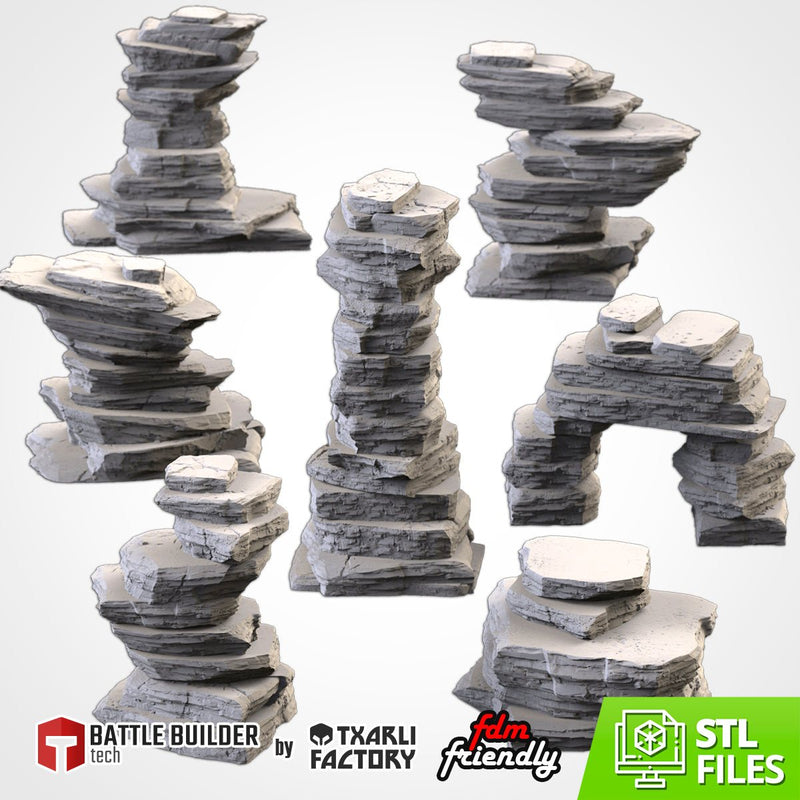 Desert Mountains 02 3D printed terrain view 1