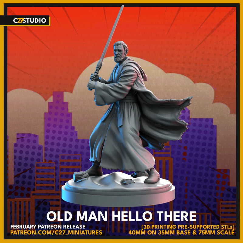 Ben Kenobi Star Wars Shatterpoint-compatible resin miniature by C27 Studios - product image 1