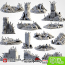 City Debris 3D printed terrain view 1